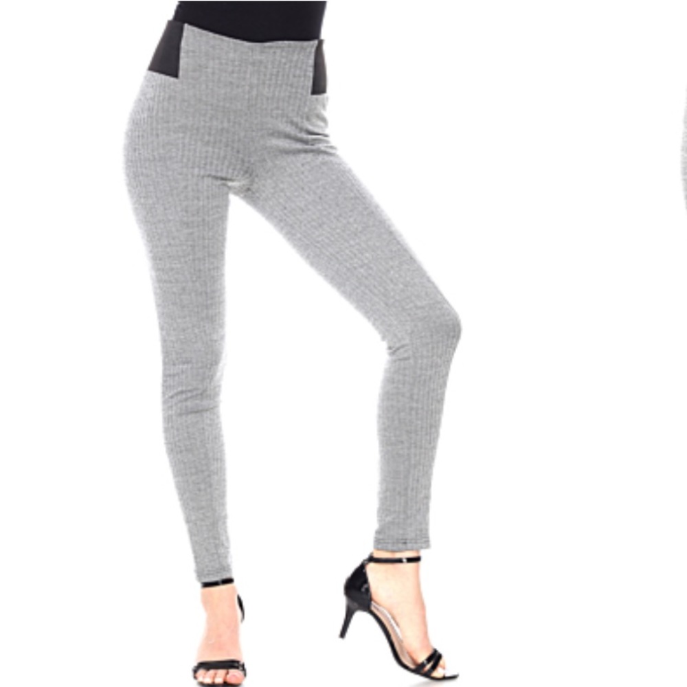 White Mark Jacquard Slim Pants